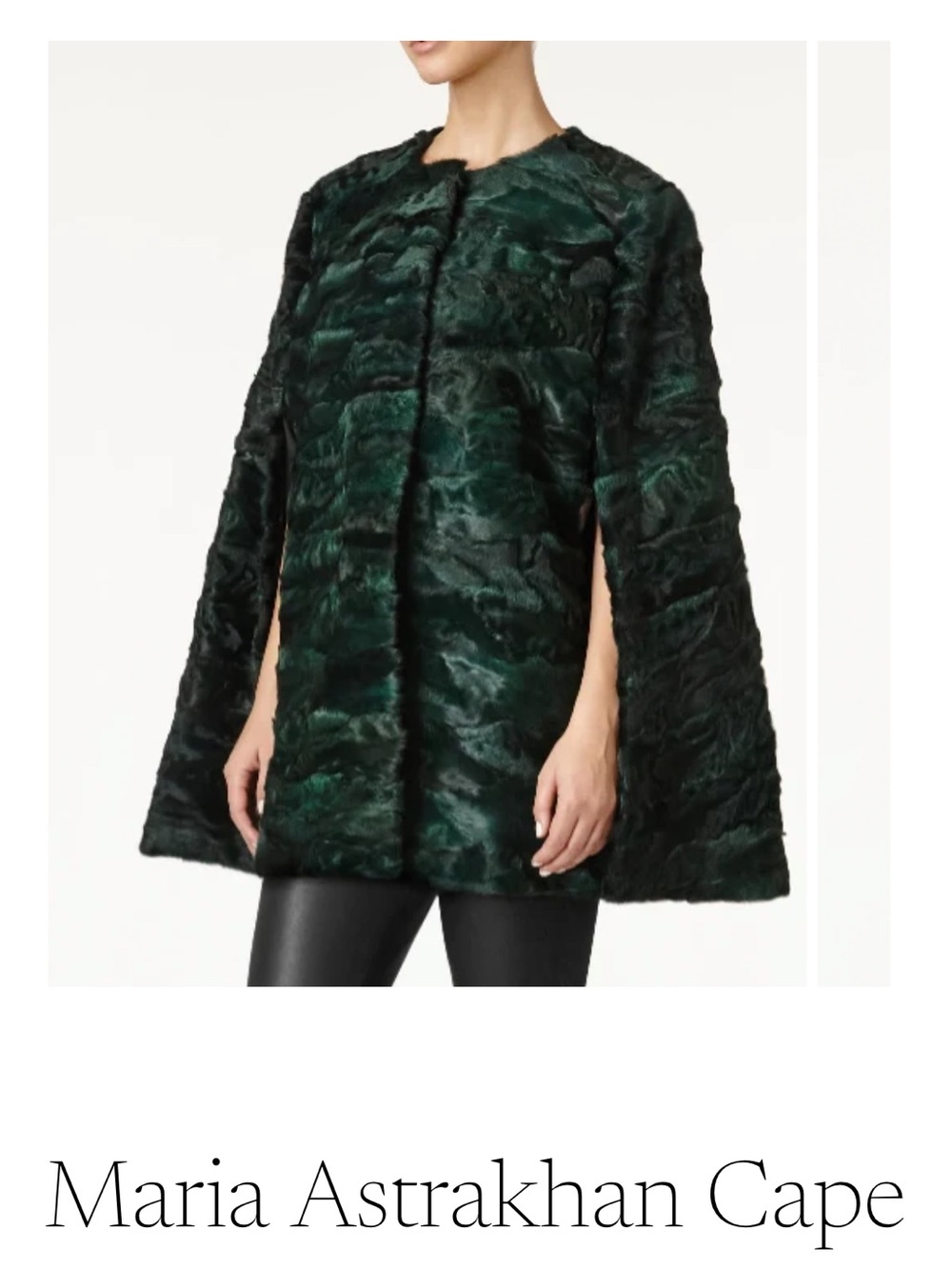 Stunning Lilly e Violetta Navy Black Fur Cape